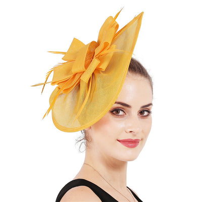 Fascinator Hat Wind Cover Mesh Fashion Bride Wedding Hat - Carvan Mart