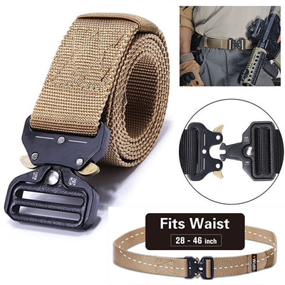 PREMIUM Men Casual Military Belt Tactical Waistband Rescue Rigger Nylon Belt USA - Carvan Mart