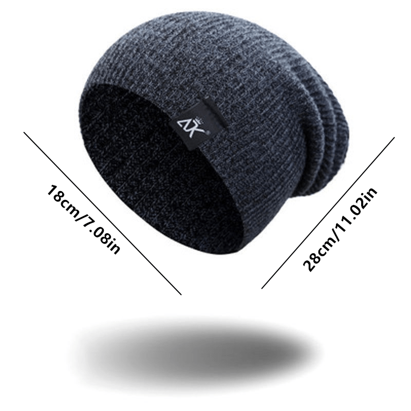 Unisex Fashionable Knitted Beanie, Winter Wool Elastic Hat For Outdoor Cycling, Camping, Travel Winter Beanie Hat Acrylic Knit Hats For Men Women - Carvan Mart