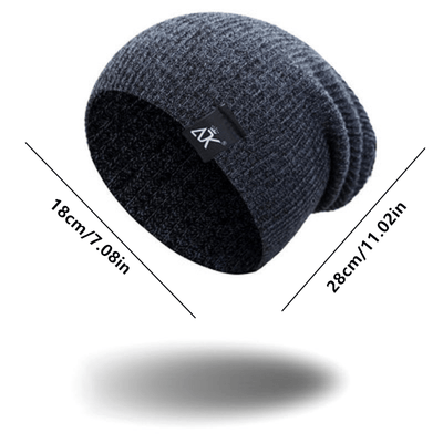 Unisex Fashionable Knitted Beanie, Winter Wool Elastic Hat For Outdoor Cycling, Camping, Travel Winter Beanie Hat Acrylic Knit Hats For Men Women - - Men's Hats & Caps - Carvan Mart