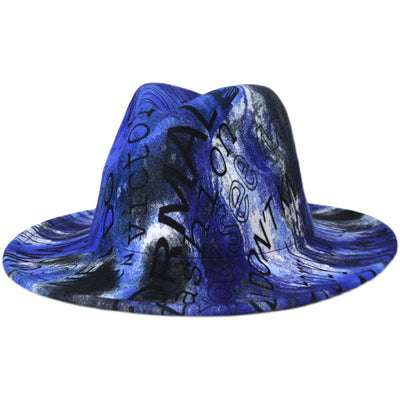 Fashion New Woolen Gift Letters Hat - Blue Average Size - Men's Hats & Caps - Carvan Mart