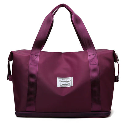 Large Capacity Gym Shoulder Bag - Fitness Travel Handbag for Workouts - Fuchsia - Shoulder Bags - Carvan Mart