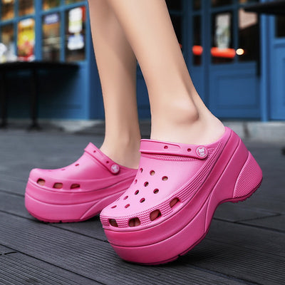 Carvan Women's Mega Crush Clog Crocs Platform Sandals - Carvan Mart