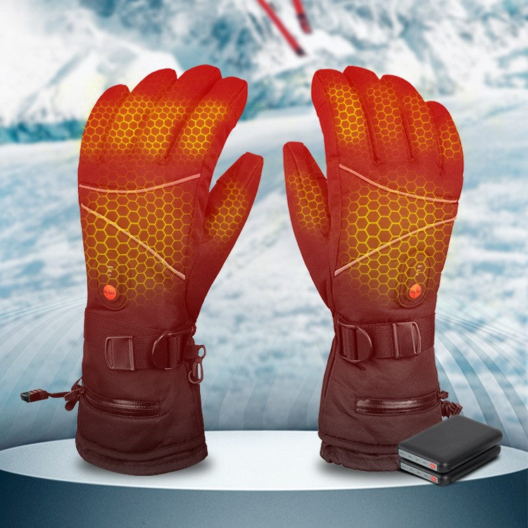 Winter Heating Gloves Can Be Charged On Touch Screen - 2 Style One size Black - Men's Gloves - Carvan Mart