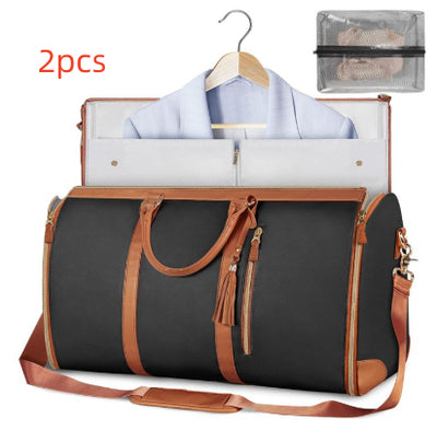 Easy Travel Duffle Bag - Women's Waterproof Folding Suit Handbag & Clothes Tote - Set5 - Shoulder Bags - Carvan Mart