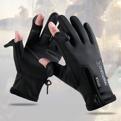 Opened-Finger Gloves Touchscreen Waterproof Windproof Warm Winter Gloves - 