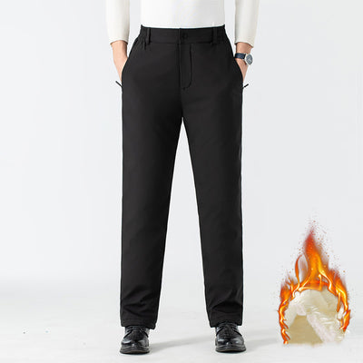 Warm Velvet Lamb Pants - Men's Thickened Casual Sports Trousers - Black - Men's Pants - Carvan Mart