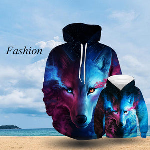 Wolf Printed Hoodies Men 3D Sweatshirt - - Men's Hoodies & Sweatshirts - Carvan Mart