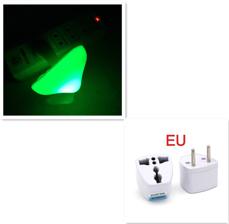 LED Night Light Mushroom Wall Socket Lamp EU US Plug Warm White Light-control Sensor Bedroom Light Home Decoration - Mushroom EU Green - Led Lighting - Carvan Mart