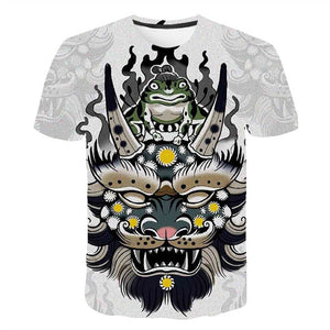 Chic Graphic Tees for Him Digital Printing Casual Round Neck T-shirt - Carvan Mart