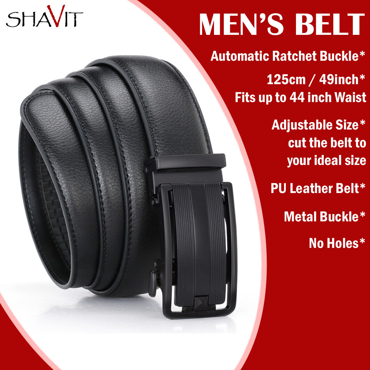 Men's Ratchet Belt Leather Mens Belt With Slide Buckle Ratchet Belts For Men USA - Carvan Mart