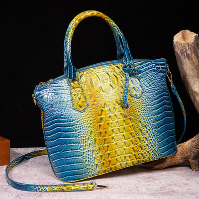 Modern Portable Crossbody Retro Women's Handbag - PG 65 Colorful 1 Blue Yellow - Shoulder Bags - Carvan Mart