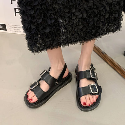 Women's Summer Outdoor Soft-soled Double-strap Platform Sandals - Carvan Mart