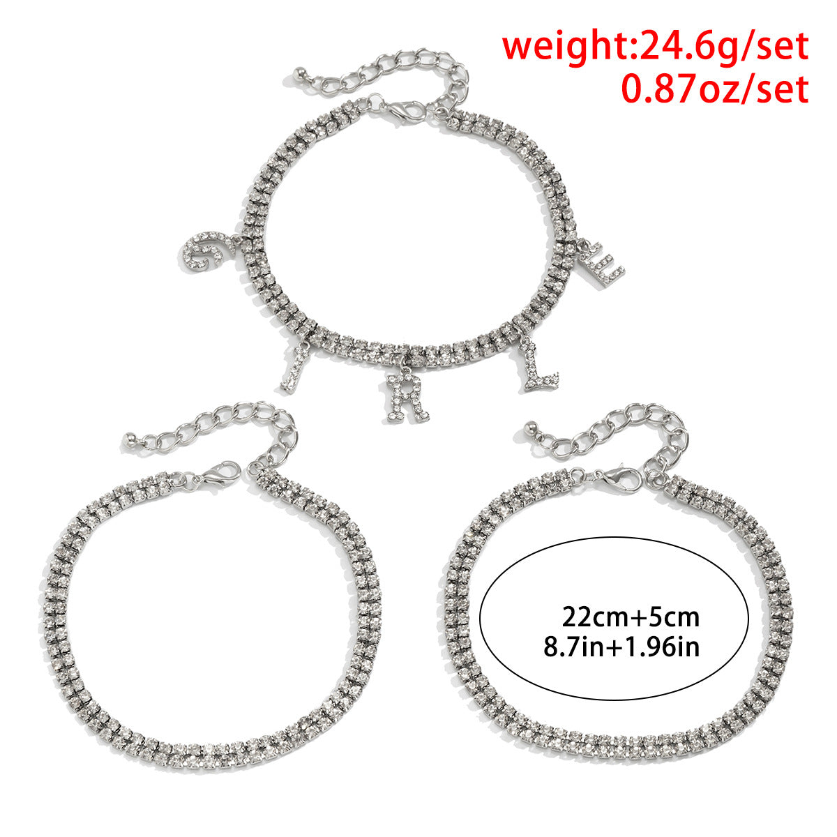 Ethnic Beach Style Claw Chain Letter Girl Suit Anklet - Carvan Mart