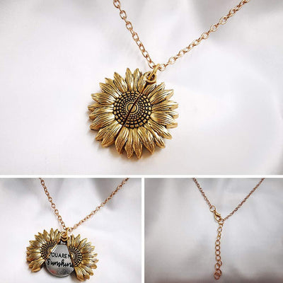 You Are My Sunshine Sunflower Necklace - Carvan Mart