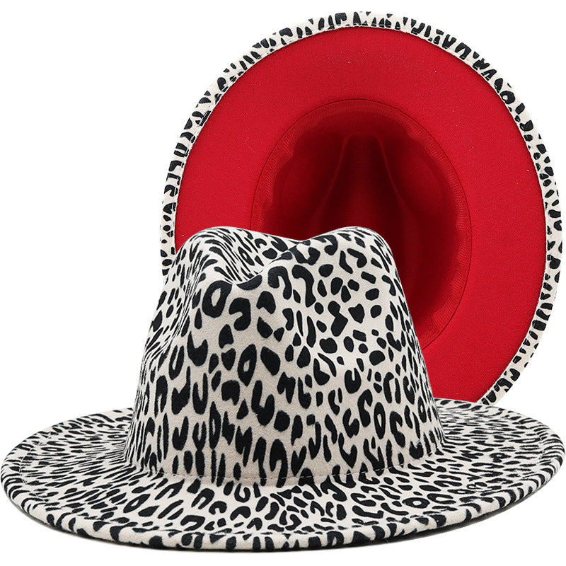 Men's And Women's Fashionable All-match Milky White Leopard Print Woolen Hat - - Men's Hats & Caps - Carvan Mart