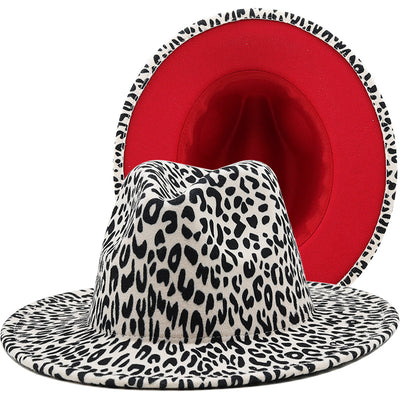 Men's And Women's Fashionable All-match Milky White Leopard Print Woolen Hat - Carvan Mart