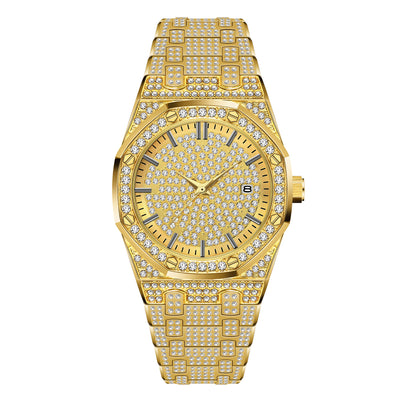 Hip Hop Calendar Starry Liu Ding Diamond-embedded Watch - - Women's Watches - Carvan Mart