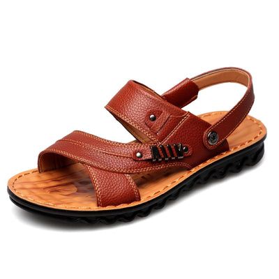 Men's Gladiator Casual Leather Slip On Fisherman Sandal - Carvan Mart