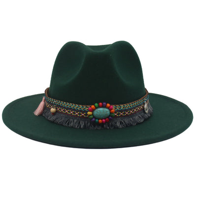 Ethnic Style Western Cowboy Hat Gem Accessories Tibetan Top Hat - Carvan Mart