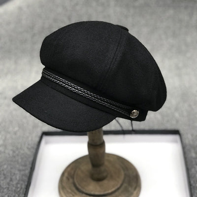 Big Head Circumference Woolen Octagonal Cap Men And Women - - Men's Hats & Caps - Carvan Mart