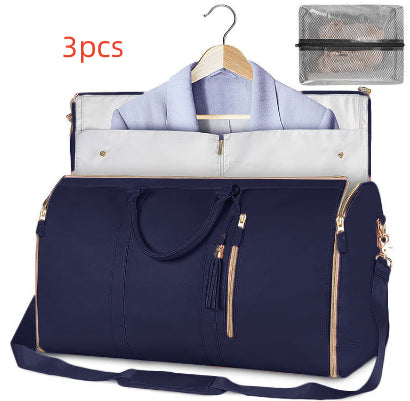 Easy Travel Duffle Bag - Women's Waterproof Folding Suit Handbag & Clothes Tote - Set28 - Shoulder Bags - Carvan Mart