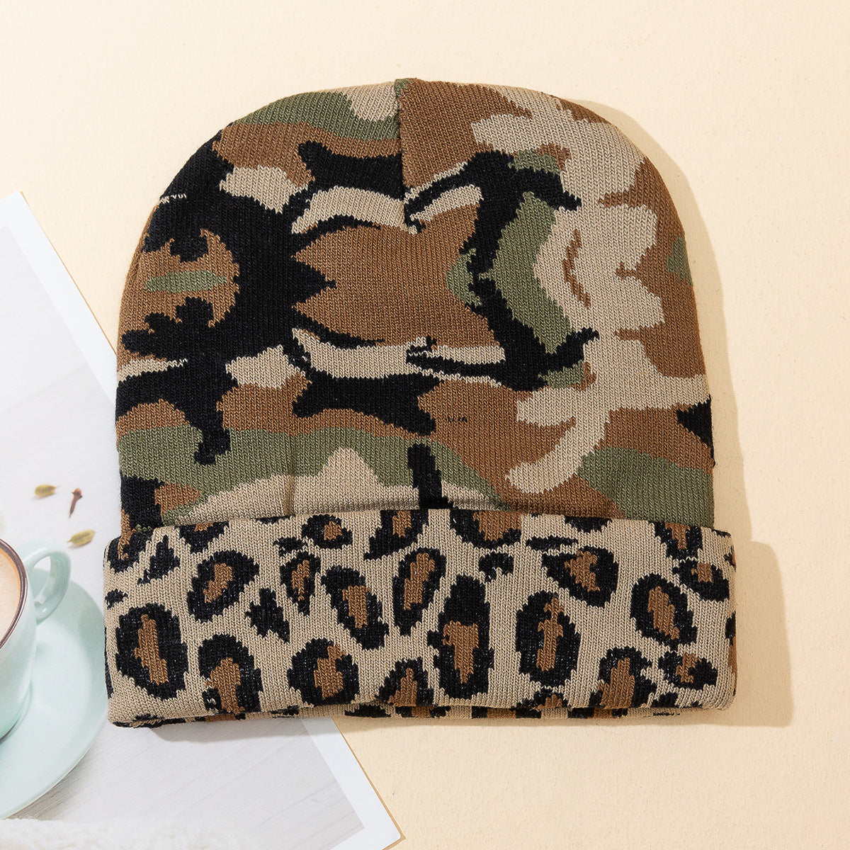 Camo Leopard Pattern Fashion Outdoor Autumn And Winter Warm Printing Women's Hat - Carvan Mart Ltd