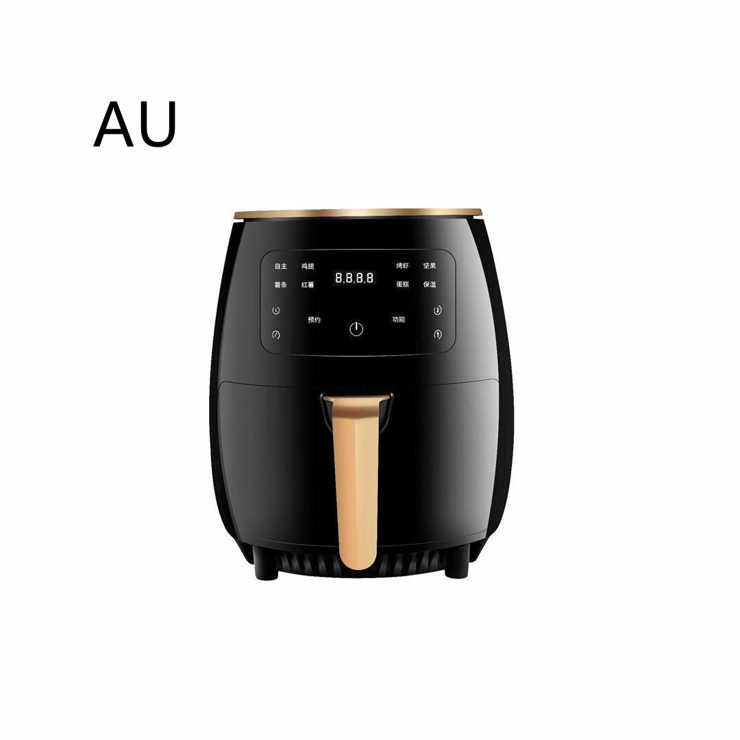 220V Smart Air Fryer without Oil Home Cooking 4.5L Large Capacity Multifunction Electric Professional-Design - Black AU - Air Fryers - Carvan Mart