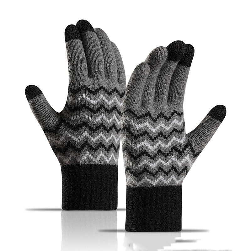 Men's Outdoor Cold-proof Warm Gloves - Light Gray Average Size - Men's Gloves - Carvan Mart