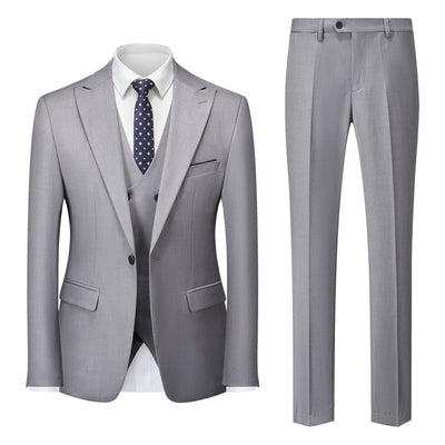 Men's Three Piece Suit Foreign Trade Cross-border Wedding Groom Business Suit - Carvan Mart