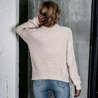 Hollow-out Solid Color Knitted Top - - Winter Tops - Carvan Mart