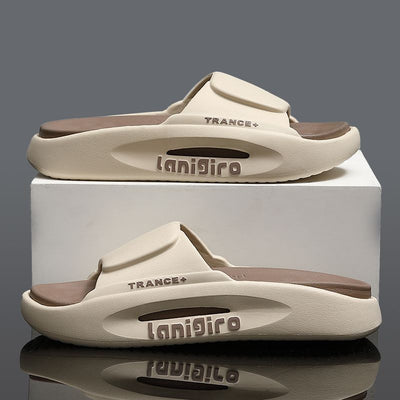 Summer Slippers Women Men Home Shoes Indoor Non Slip Bathroom Slippers - Khaki - Women's Slippers - Carvan Mart