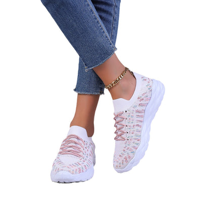 Summer Fashion Sports and Leisure Women's Pumps - Large Size Flying Woven Mesh Sneakers - - Women's Shoes - Carvan Mart