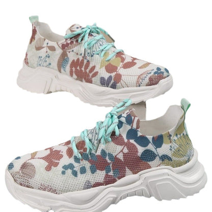Flyknit Casual New Running 3D Printed Flowers Slip-on Light Running Shoes - Carvan Mart Ltd