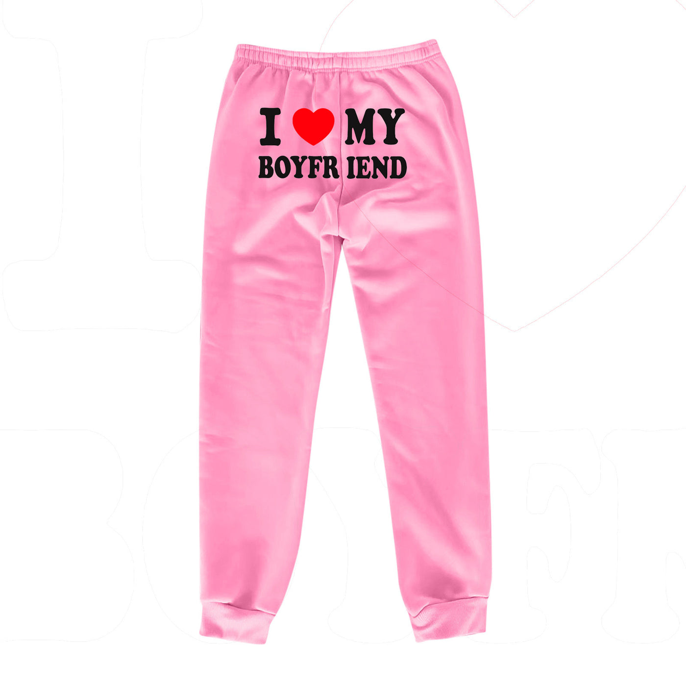 Trendy Boyfriend Sweatpants - Cozy High-Waisted Joggers with Cute Print - Carvan Mart