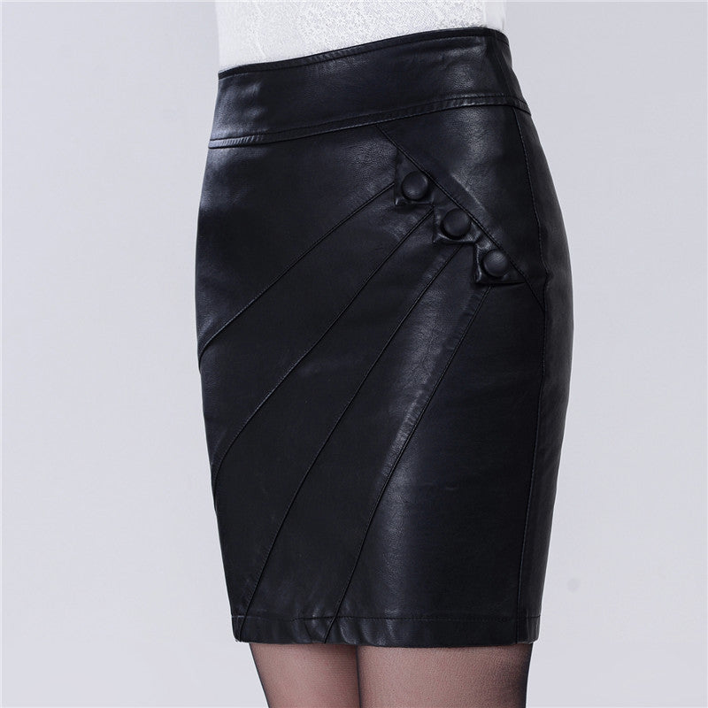 Fashion Sexy Slim High Waist PU Leather Skirt - Carvan Mart Ltd