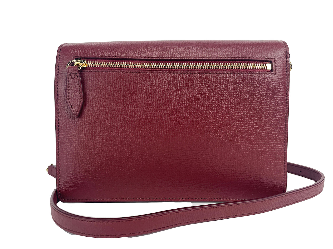 Burberry Macken Small Crimson House Check Leather Crossbody Bag - - - Burberry