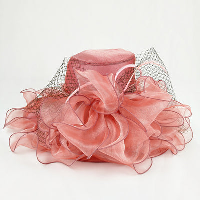 Fascinator Hat UV Protection Organza Fashion Mesh Hat - Carvan Mart