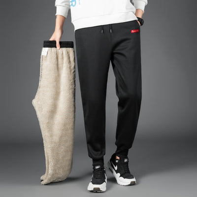 Thickened Lamb Down Casual Pants - Warm and Stylish Straight Leg Winter Trousers for Men - Carvan Mart