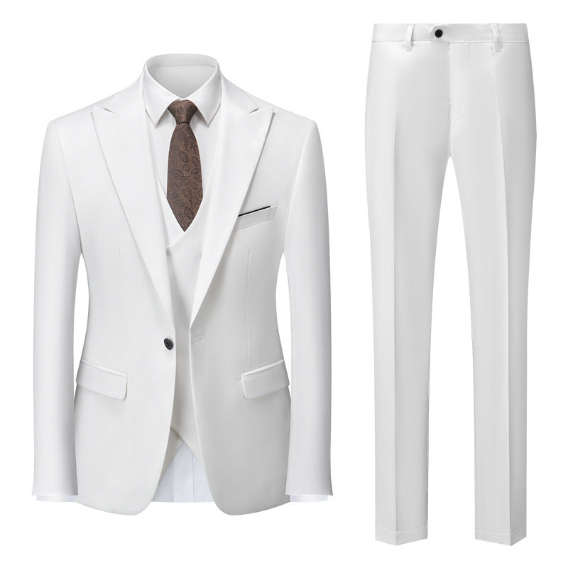 Men's Three Piece Suit Foreign Trade Cross-border Wedding Groom Business Suit - Carvan Mart