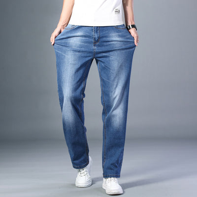 Men's Jeans Relaxed Fit Loose Straight Jeans Men's Pants Trousers - Carvan Mart