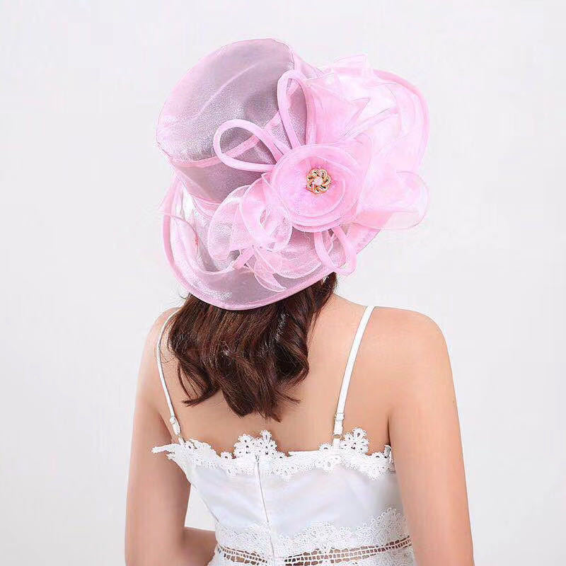 Fascinator Hat Gauze Flower Hat - Carvan Mart