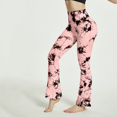 Yoga Bell-Bottomed Pants Seamless High Waist Quick-drying Sports Women Flares Leggings - Pink - Leggings - Carvan Mart