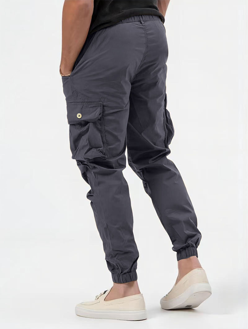 Men's Three-dimensional Bag Woven Cargo Pants - Stylish Trousers with Zipper Decoration - - Men's Pants - Carvan Mart