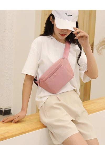 Trendy Chest Bag Women's Casual Fashion Simple Waist Bag Waterproof Cashier Mobile Phone Bag - Carvan Mart