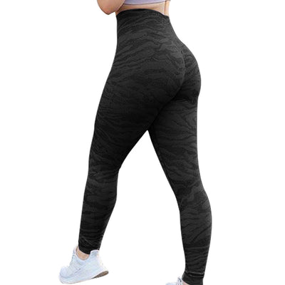 High-Waisted Push Up Booty Leggings for Women - Workout, Gym, Fitness, and Yoga Pants - Black and gray Horse - Leggings - Carvan Mart