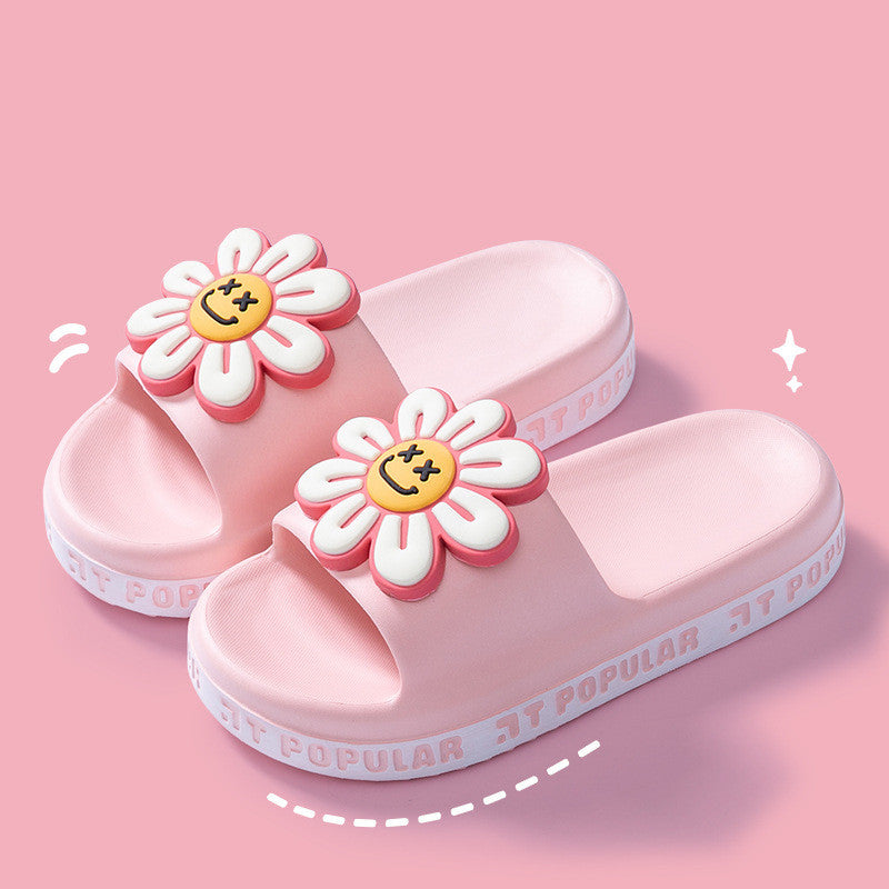 Summer Flower Slippers Women Indoor Anti-Slip Bathroom Home Slippers - Carvan Mart