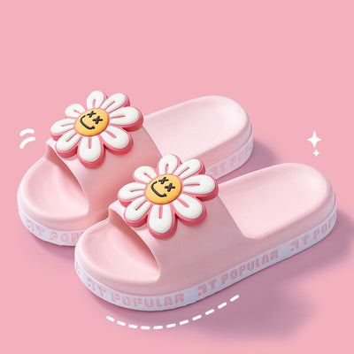 Summer Flower Slippers Women Indoor Anti-Slip Bathroom Home Slippers - Carvan Mart