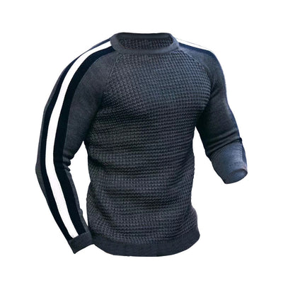 Men's Contrast Slim Bottom Sports Casual Sweater - Carvan Mart