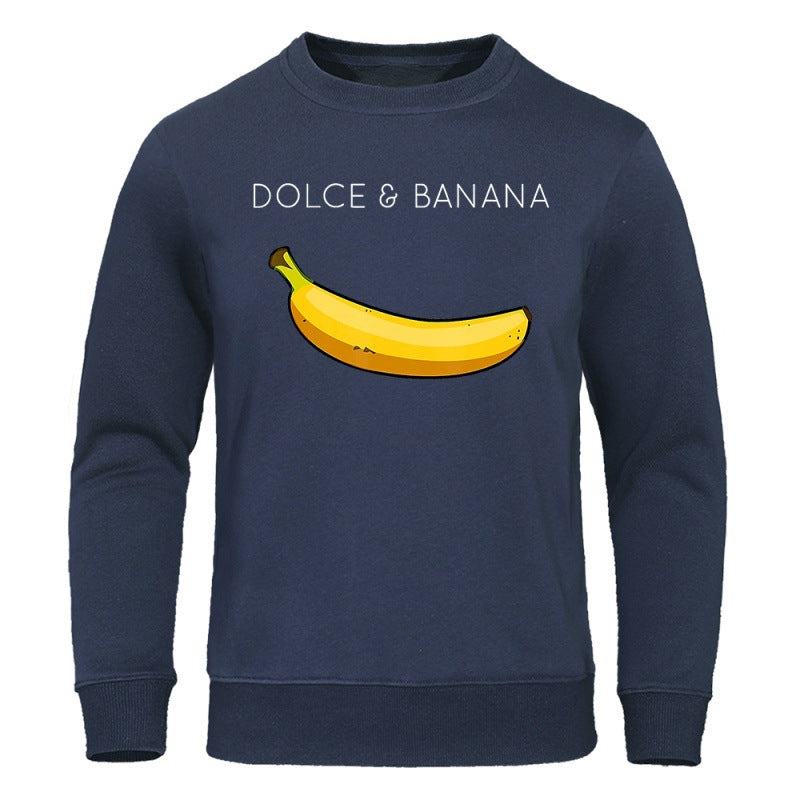 Banana Fashion Printed Hoodie - DarkBlue - Men's Hoodies & Sweatshirts - Carvan Mart